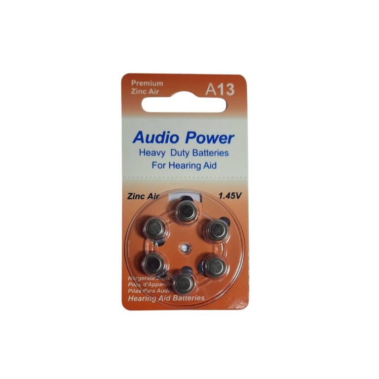 Audio Power-Hearing Aid Batteries (Pack of 6 cells) A13