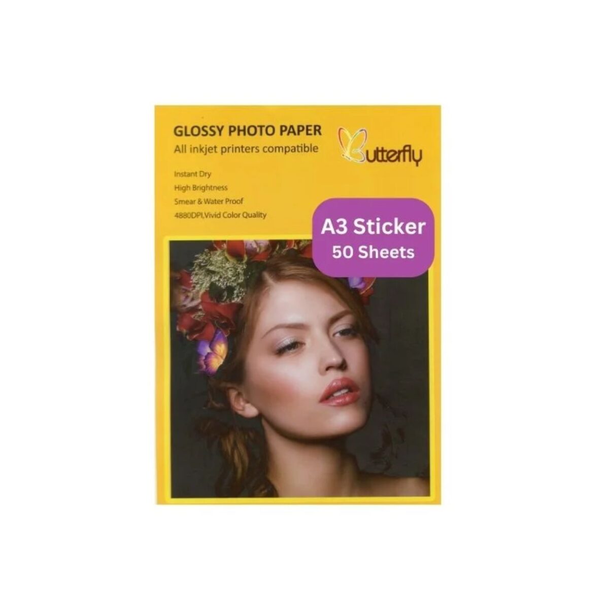 BUTTERFLY A3 STICKER 50 SHEETS