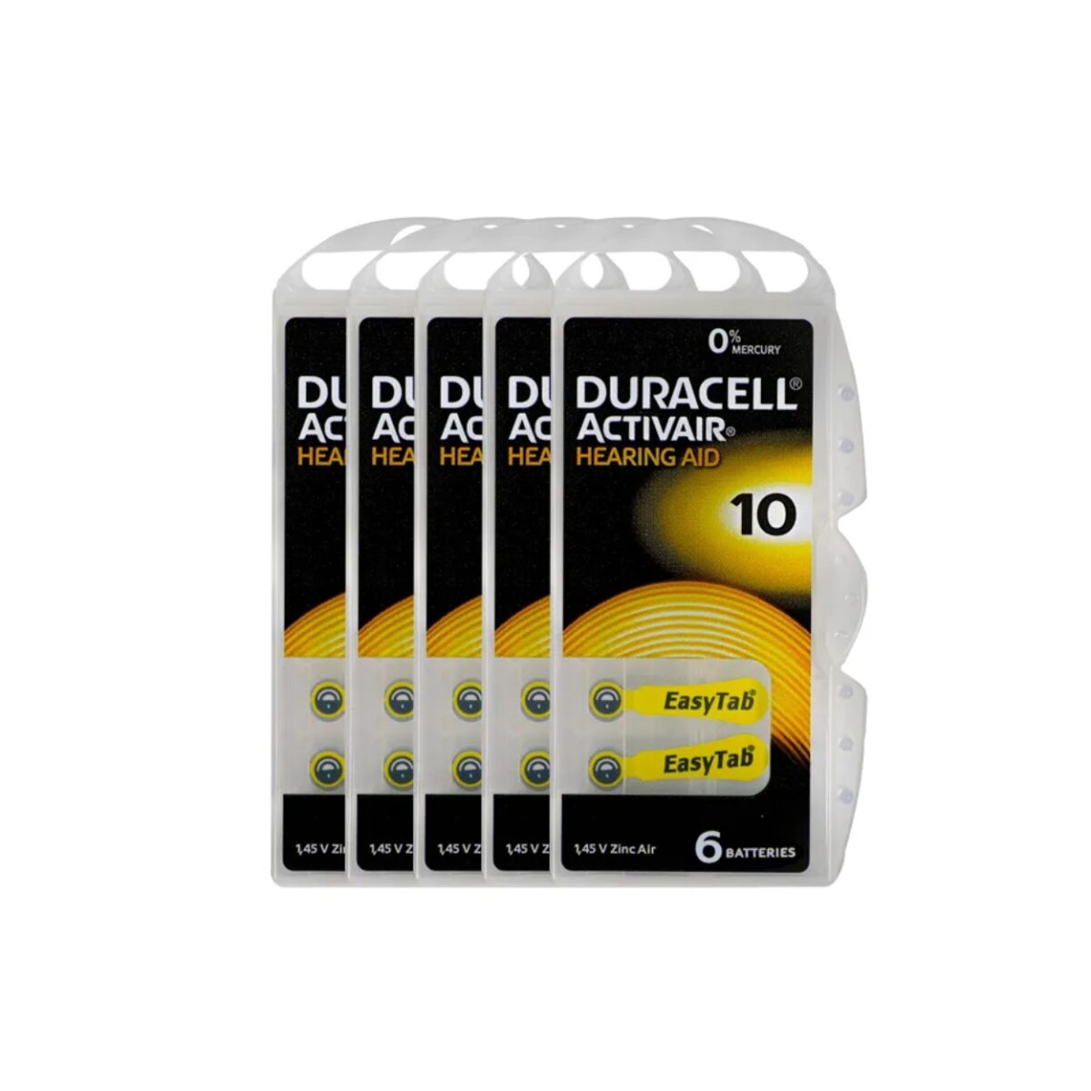 Duracell Hearing Aid Batteries Size 10 pack of 6 batteries