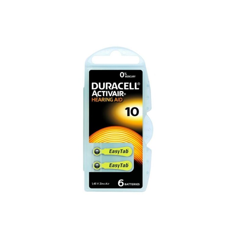 Duracell Hearing Aid Batteries Size 10 pack of 6 batteries