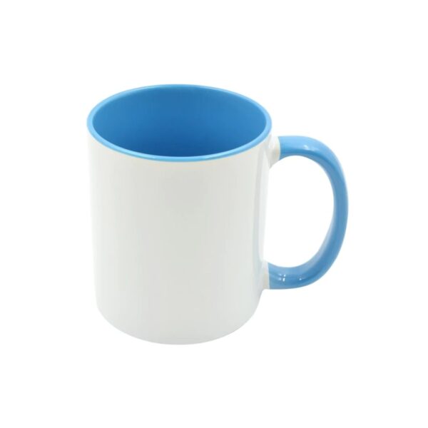 Mug Inside Light Blue Color Ceramic Plain Sublimation 11 Oz (1)