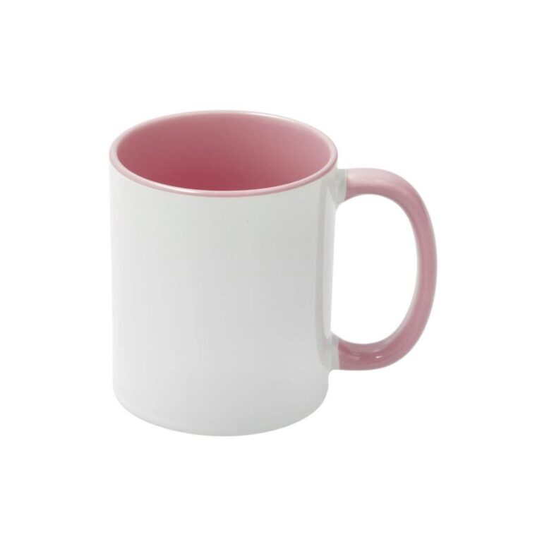 Mug Inside PINK Color Ceramic Plain Sublimation 11 Oz (1)