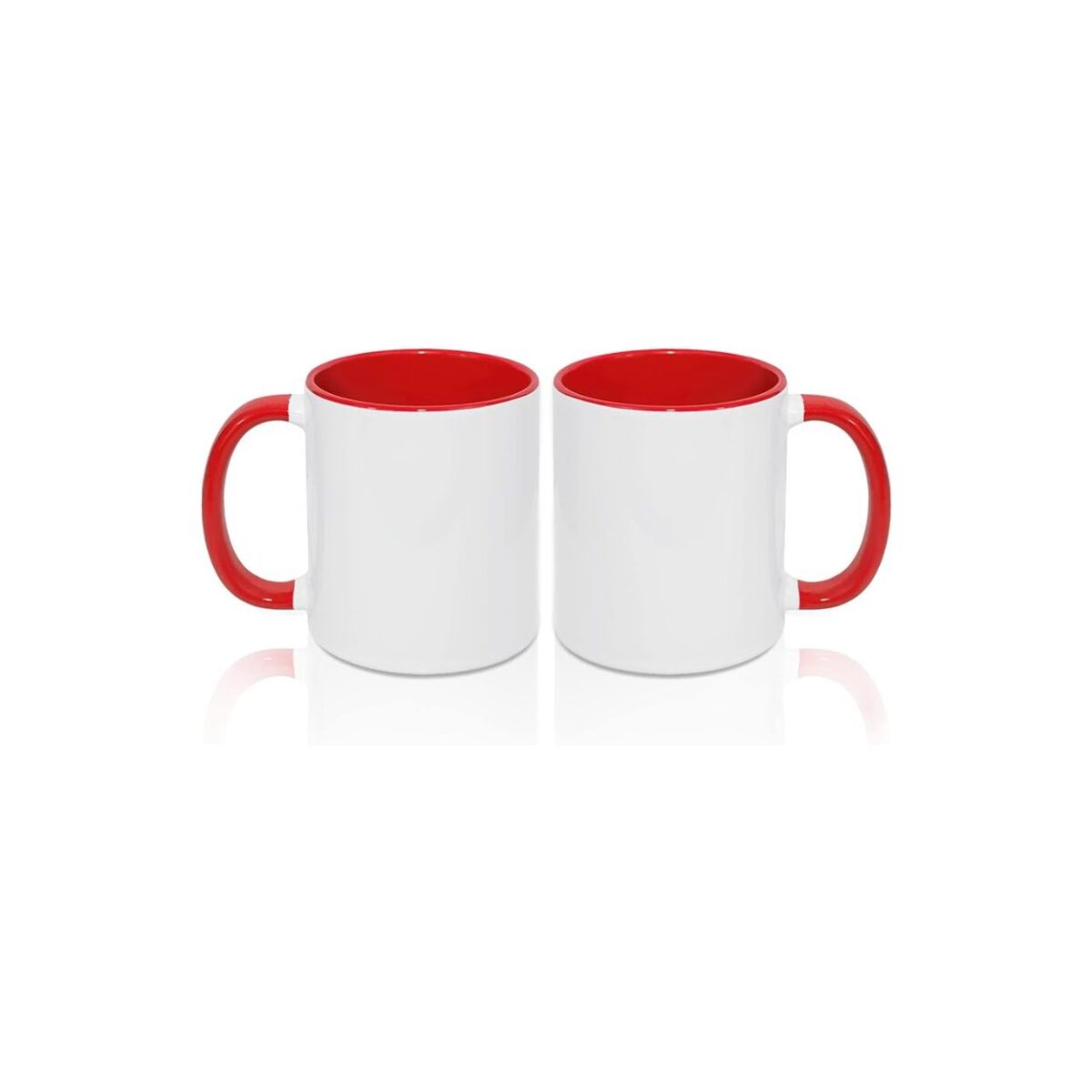 Mug Inside Red Color Ceramic Plain Sublimation 11 Oz