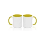 Mug Inside Yellow Color Ceramic Plain Sublimation 11 Oz (36 Mug) - Image 2