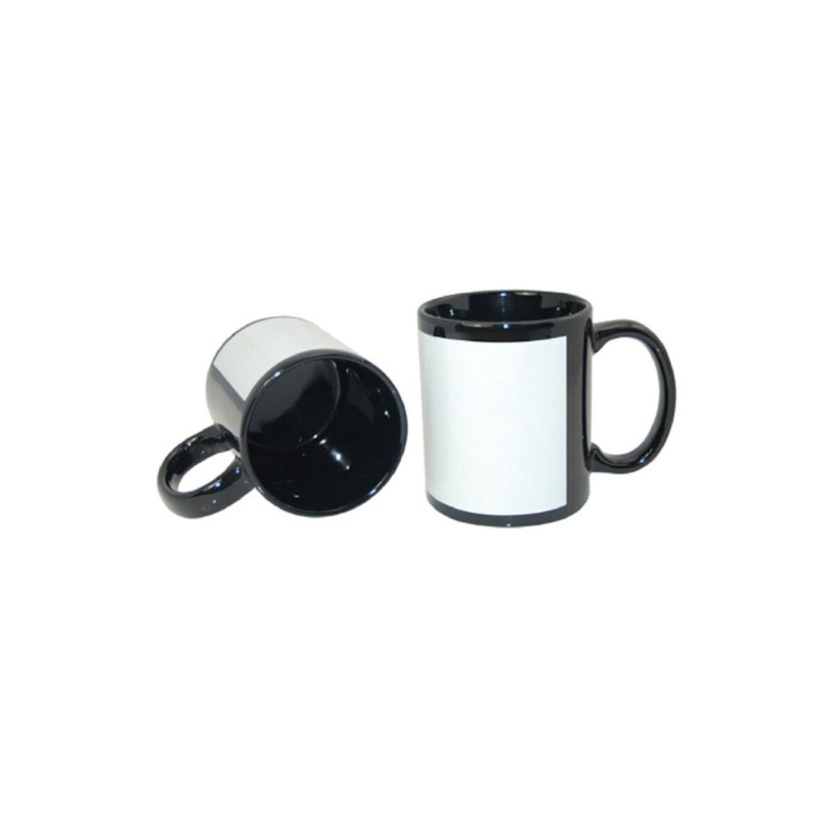 Mug Patch Black Color Ceramic Plain Sublimation 11 Oz