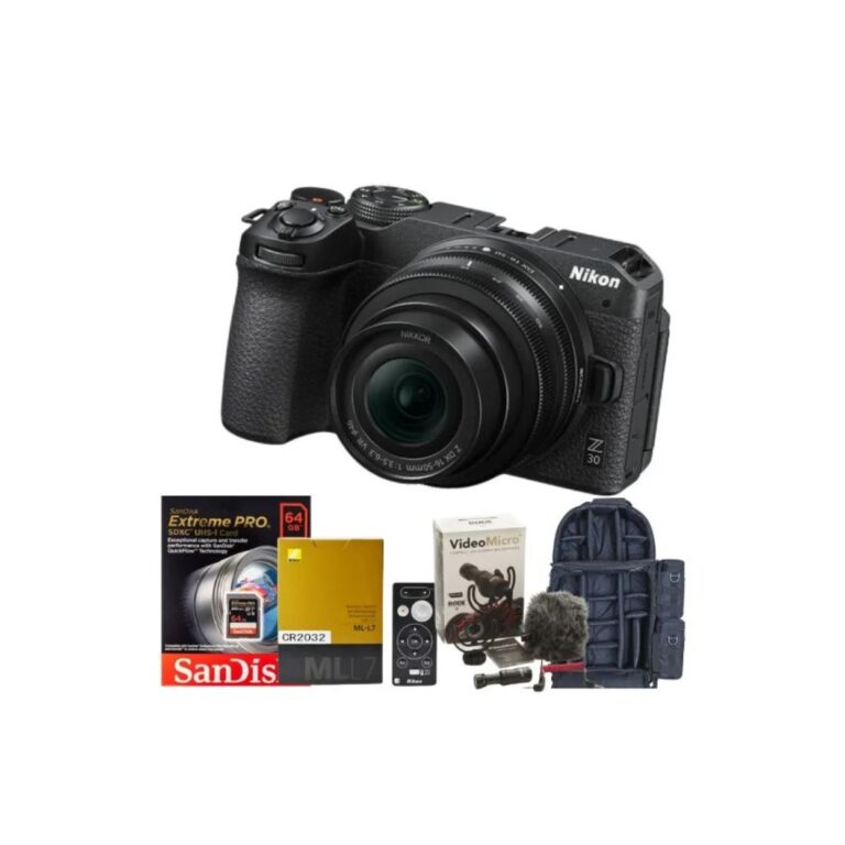 Nikon Z30 Mirrorless Camera Kit 16-50 With Free ( Rode Videomicro Microphone, ML-L5 Remote Control, Camera Bag Large, Sandisk 64GB Extreme Pro 200MB Camera Card )