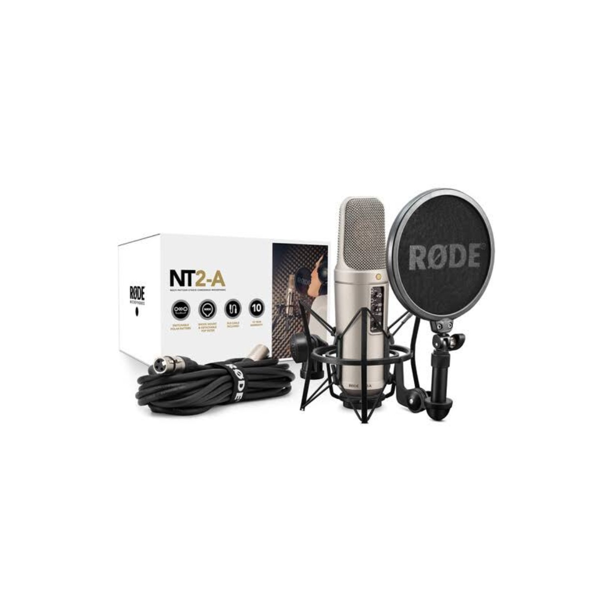 RODE NT2-A Large-Diaphragm Multipattern Condenser Microphone