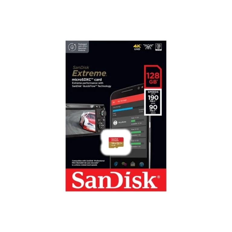 SanDisk Extreme 128GB UHS-I microSDXC Card 190MB/s in Pakistan