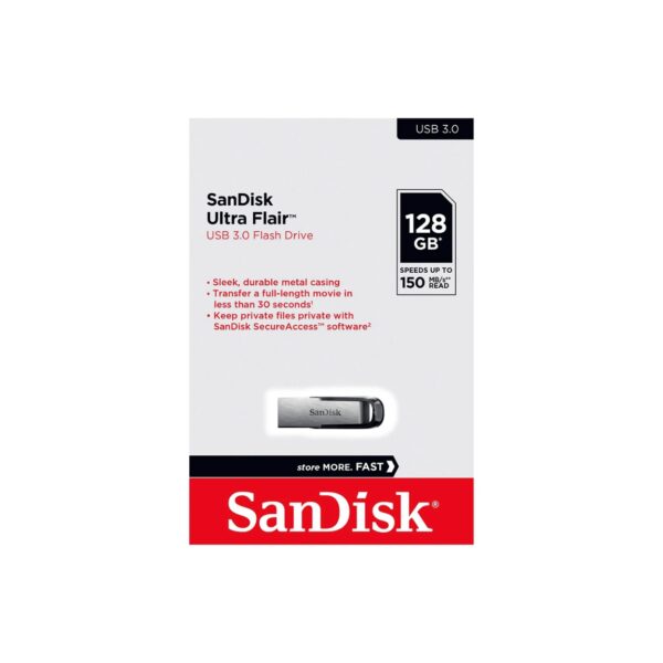 SanDisk 128GB Usb Ultra Flair USB 3.0 Flash Drive