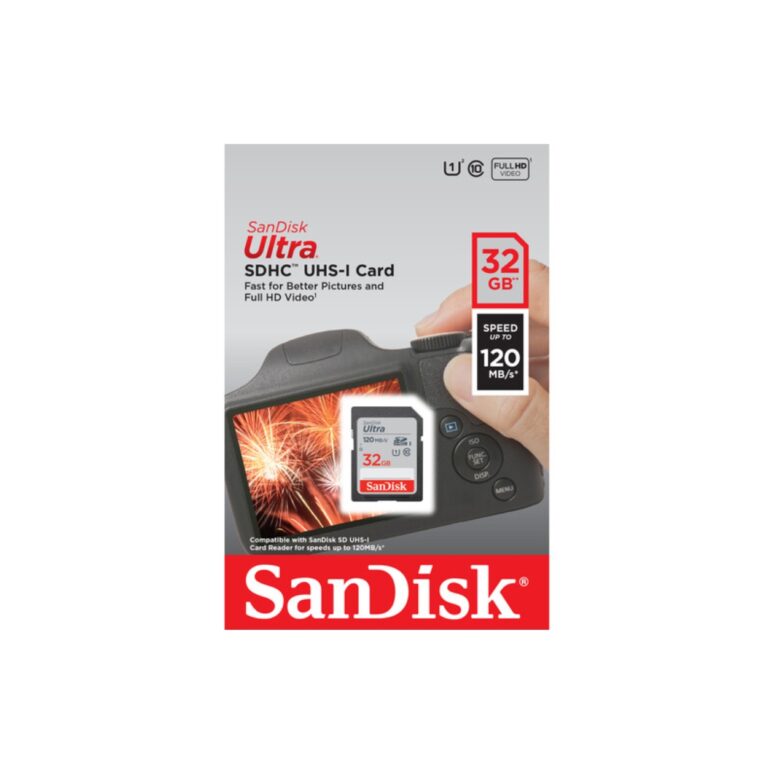 SanDisk 32GB Ultra UHS-I SDHC Memory Card 120mb