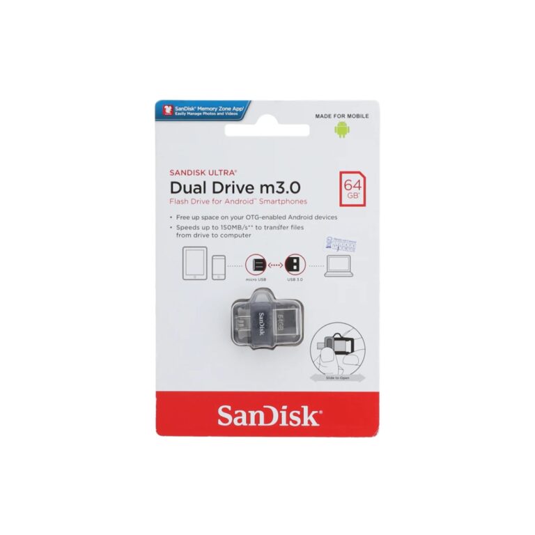 SanDisk 64GB Usb Ultra Dual m3.0 USB 3.0 micro-USB Flash Drive