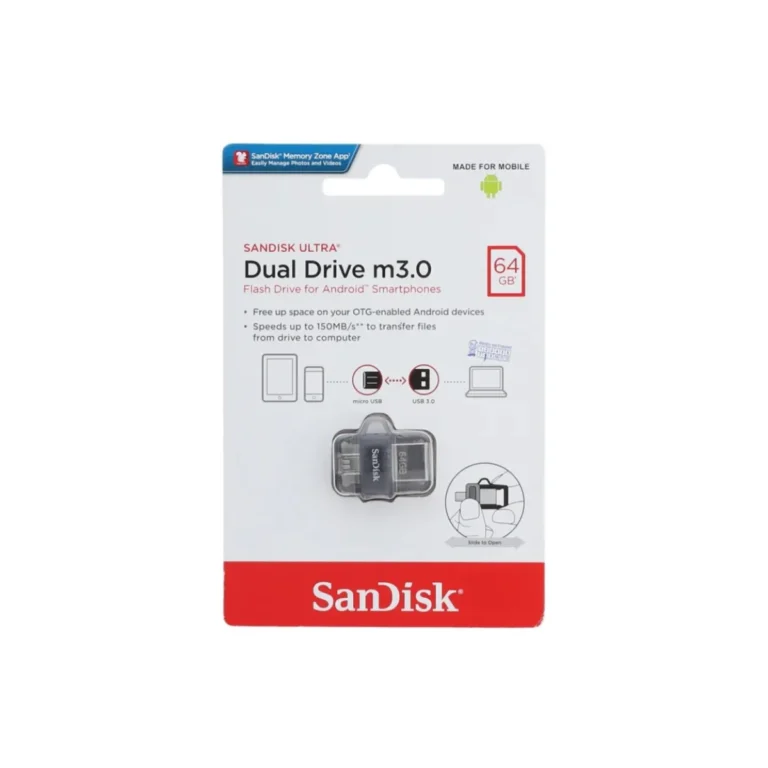SanDisk 64GB Usb Ultra Dual m3.0 USB 3.0 micro-USB Flash Drive