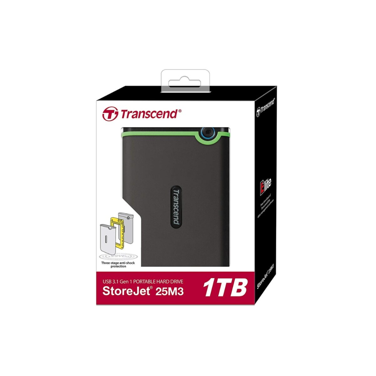 Transcend 1TB USB 3.1 Storejet 25M3 Portable Hard Drive