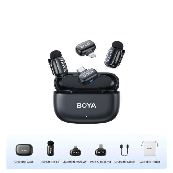 Boya Mic Mini 12 Dual Wireless Microphone (For iOS & Type-C Devices)