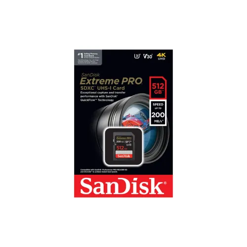 SanDisk 512GB Extreme Pro UHS-I 200MB/s SD Card