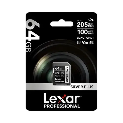 Lexar 64GB 205MB/s Silver Plus SD Card Price in Pakistan