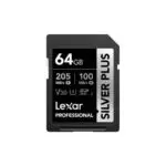 Lexar 64GB 205MB/S Professional Silver Plus UHS-I SDXC Memory Card - Image 2
